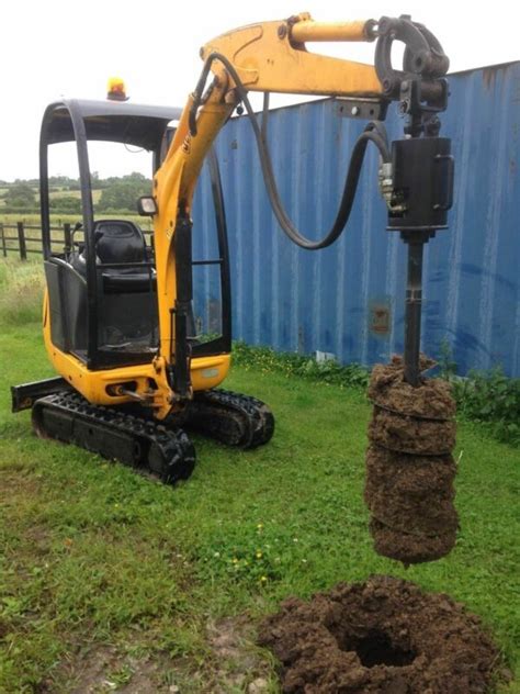 auger head for mini excavator|mini excavator post hole digger.